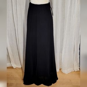 Alex Evenings A Line XL Black Chiffon skirt NWT